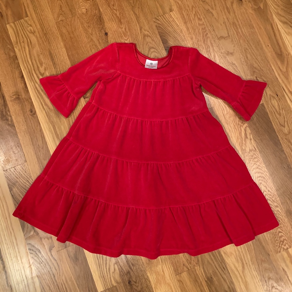hannaAndersson Girls Holiday Dress size 5